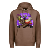 Chestnut Mardi Gras Truck With Farm Animals Premium Hoodie - RanaPortraitStore