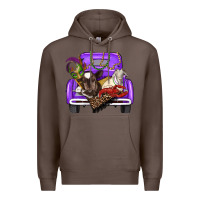 Coffee Mardi Gras Truck With Farm Animals Premium Hoodie - RanaPortraitStore