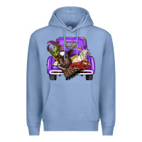 Colony Blue Mardi Gras Truck With Farm Animals Premium Hoodie - RanaPortraitStore