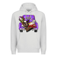 Dove Grey Mardi Gras Truck With Farm Animals Premium Hoodie - RanaPortraitStore