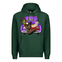 Sports Green Mardi Gras Truck With Farm Animals Premium Hoodie - RanaPortraitStore