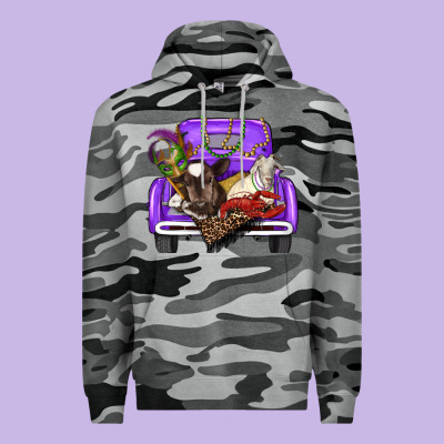 Mardi Gras Truck With Farm Animals Premium Hoodie Designed By Ranaportraitstore