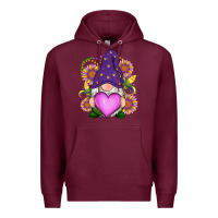 Burgundy Mardi Gras gnome Premium Hoodie - RanaPortraitStore