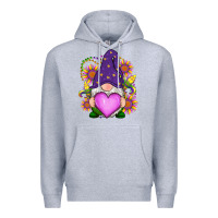 Heather Grey Mardi Gras gnome Premium Hoodie - RanaPortraitStore