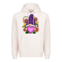Pale Pink Mardi Gras gnome Premium Hoodie - RanaPortraitStore