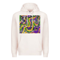 Pale Pink Mardi Gras Cowhide Premium Hoodie - RanaPortraitStore