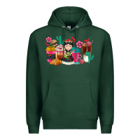 Sports Green But first cafecito y chismecito Premium Hoodie - RanaPortraitStore