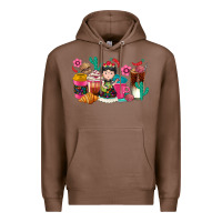 Chestnut But first cafecito y chismecito Premium Hoodie - RanaPortraitStore