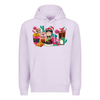 Lilac But first cafecito y chismecito Premium Hoodie - RanaPortraitStore