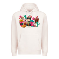 Pale Pink But first cafecito y chismecito Premium Hoodie - RanaPortraitStore