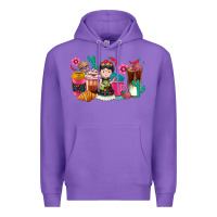 Purple But first cafecito y chismecito Premium Hoodie - RanaPortraitStore