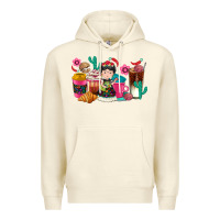 Sandshell But first cafecito y chismecito Premium Hoodie - RanaPortraitStore
