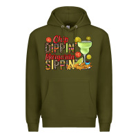 Army Green Chip dippin' margarita sippin' Premium Hoodie - RanaPortraitStore