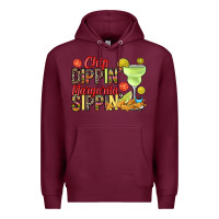 Burgundy Chip dippin' margarita sippin' Premium Hoodie - RanaPortraitStore