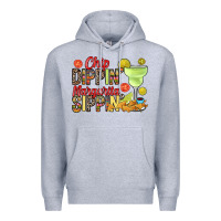 Heather Grey Chip dippin' margarita sippin' Premium Hoodie - RanaPortraitStore