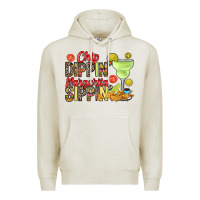 Oatmeal Heather Chip dippin' margarita sippin' Premium Hoodie - RanaPortraitStore