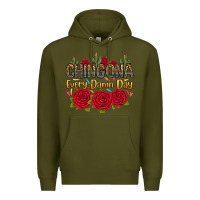 Army Green Chingona every damn day Premium Hoodie - RanaPortraitStore