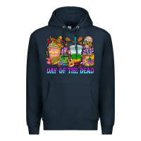 Navy Day of the dead coffee cups Premium Hoodie - RanaPortraitStore