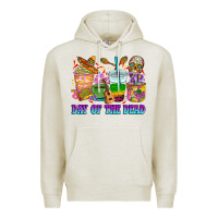 Oatmeal Heather Day of the dead coffee cups Premium Hoodie - RanaPortraitStore