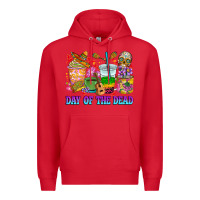 Red Day of the dead coffee cups Premium Hoodie - RanaPortraitStore