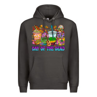 Smoke Day of the dead coffee cups Premium Hoodie - RanaPortraitStore