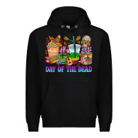 Black Day of the dead coffee cups Premium Hoodie - RanaPortraitStore