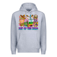 Heather Grey Day of the dead coffee cups Premium Hoodie - RanaPortraitStore