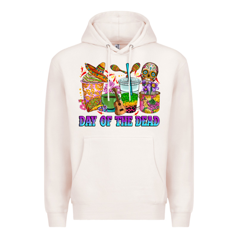 Day Of The Dead Coffee Cups Premium Hoodie by RanaPortraitStore | Teevron