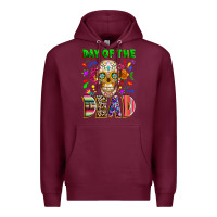 Burgundy Day of the dead Premium Hoodie - RanaPortraitStore