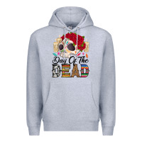 Heather Grey Day of the dead skeleton Premium Hoodie - RanaPortraitStore