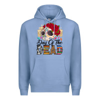Colony Blue Day of the dead skeleton Premium Hoodie - RanaPortraitStore