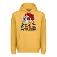Mustard Day of the dead skeleton Premium Hoodie - RanaPortraitStore