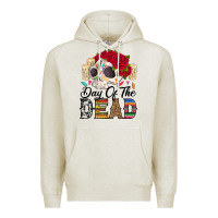 Oatmeal Heather Day of the dead skeleton Premium Hoodie - RanaPortraitStore