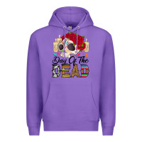Purple Day of the dead skeleton Premium Hoodie - RanaPortraitStore