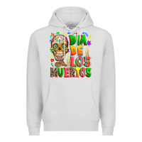 Dove Grey Dia de los muertos Premium Hoodie - RanaPortraitStore