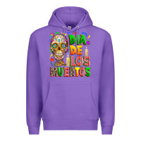 Purple Dia de los muertos Premium Hoodie - RanaPortraitStore
