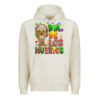 Oatmeal Heather Dia de los muertos Premium Hoodie - RanaPortraitStore