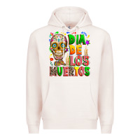 Pale Pink Dia de los muertos Premium Hoodie - RanaPortraitStore