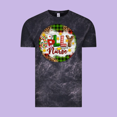 Christmas Jolly Nurse Vintage Tee Designed By Artiststas