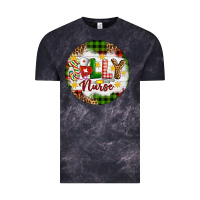 Cloud Black Christmas Jolly Nurse Vintage Tee - Artiststas