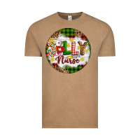 Vintage Coffee Christmas Jolly Nurse Vintage Tee - Artiststas