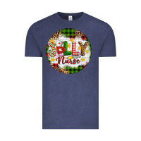 Vintage Denim Christmas Jolly Nurse Vintage Tee - Artiststas