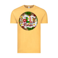 Vintage Mustard Christmas Jolly Nurse Vintage Tee - Artiststas
