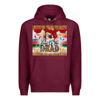 Burgundy Day of the dead skeleton Premium Hoodie - RanaPortraitStore