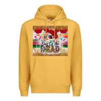 Mustard Day of the dead skeleton Premium Hoodie - RanaPortraitStore