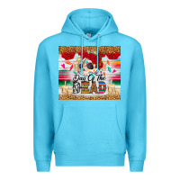 Ocean Blue Day of the dead skeleton Premium Hoodie - RanaPortraitStore