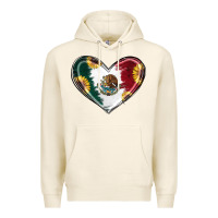Tofu Sunflower Mexican Flag Heart Premium Hoodie - RanaPortraitStore