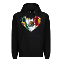 Black Sunflower Mexican Flag Heart Premium Hoodie - RanaPortraitStore