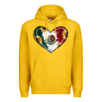 Lemon Sunflower Mexican Flag Heart Premium Hoodie - RanaPortraitStore