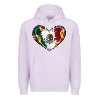 Lilac Sunflower Mexican Flag Heart Premium Hoodie - RanaPortraitStore